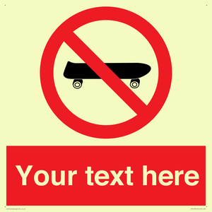 Custom No Skateboarding Sign